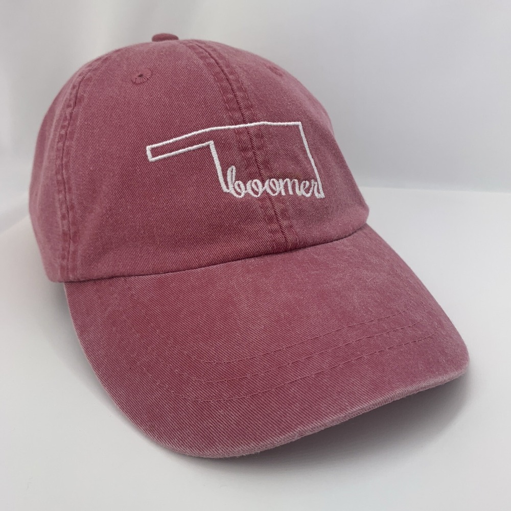 Alpha Omicron Pi AOΠ Hat Oklahoma Sooners Boomer Red Adjustable Baseball Cap